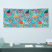 Kat in de pet spandoek (Beurs)