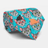 Kat in de pet stropdas (Opgerold)