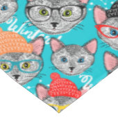 Kat in de pet tafelkleed (Gekanteld)