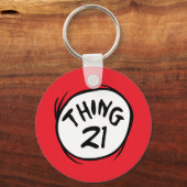 Kat in de Pet | Thing 1 Thing 2 - Aangepast ding 2 Sleutelhanger (Voorkant)