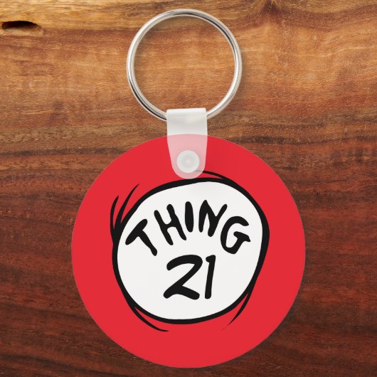 Kat in de Pet | Thing 1 Thing 2 - Aangepast ding 2 Sleutelhanger (Voorkant)
