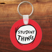 Kat in de Pet | Thing 1 Thing 2 - Student Dding Sleutelhanger (Voorkant)
