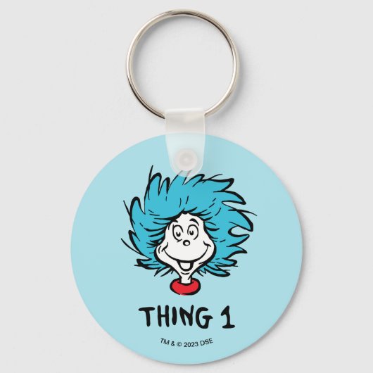 Kat in de Pet | Thing 1 Thing 2 - Thing 1 Sleutelhanger (Achterkant)