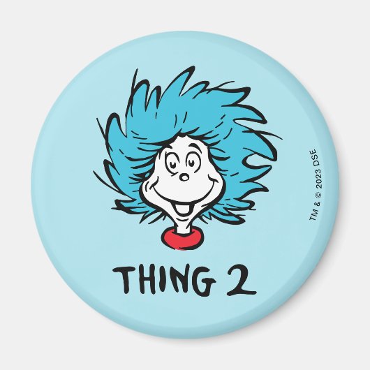 Kat in de Pet | Thing 1 Thing 2 - Thing 2 Magneet (Voorkant)