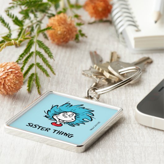 Kat in de Pet | Thing 1 Thing 2 - Zuster Thding Sleutelhanger (Zijkant)