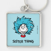 Kat in de Pet | Thing 1 Thing 2 - Zuster Thding Sleutelhanger (Voorkant)