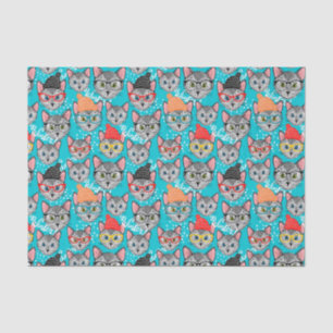 Kat in de pet tissuepapier