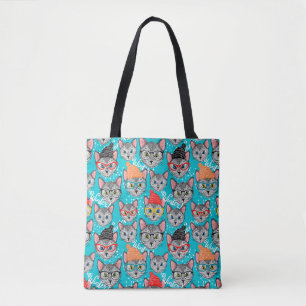 Kat in de pet tote bag