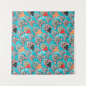 Kat in de pet wandkleed (Voorkant (horizontaal))