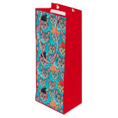 Kat in de pet wijn cadeautas (Achterkant Gekanteld)