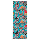 Kat in de pet wijn cadeautas (Voorkant)