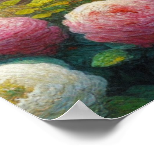 Kat in de prachtige tuin poster (Hoek)