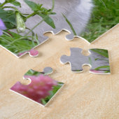 Kat in de Puzzle Petunias Legpuzzel (Zijkant)