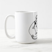 kat in de ruimte koffiemok (Links)