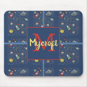 Kat in de ruimte muismat