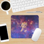 Kat in de ruimte muismat<br><div class="desc">Oranje kat in de ruimte, melkweg melkweg melkweg. Oranje tabby cat afbeelding : door arthur ivanov licence : https://creativecommons.org/licenses/by-sa/2.0/legalcode source afbeelding : https://www.flickr.com/photos/arthur_ivanov/2617993176</div>