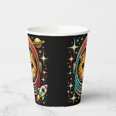 Kat in de ruimte papieren beker! papieren bekers (Links)