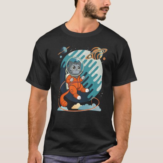 Kat in de ruimte Ruimtekat Nerdy 2 T-shirt (Voorkant)