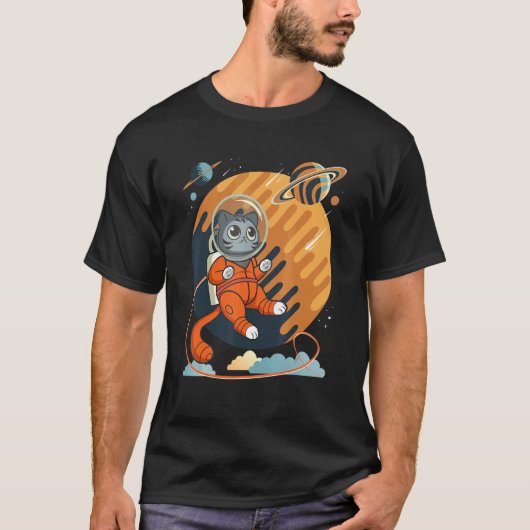 Kat in de ruimte Ruimtekat Nerdy 3 T-shirt (Voorkant)