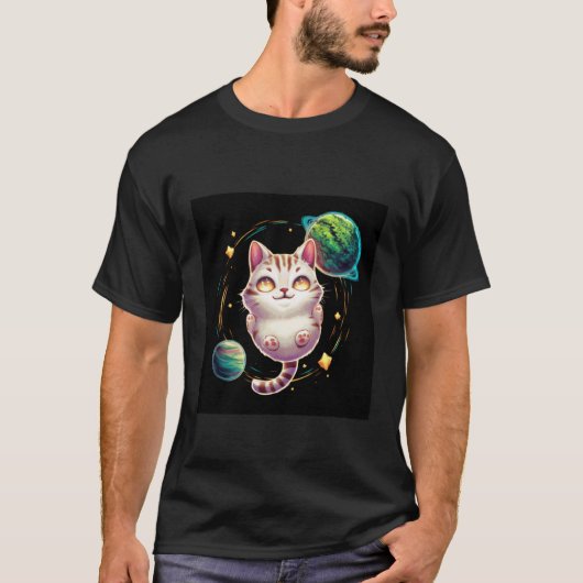 Kat in de ruimte t-shirt (Voorkant)