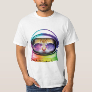 Kat in de ruimte t-shirt