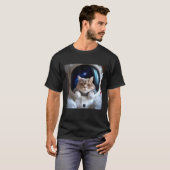 Kat in de ruimte t-shirt (Voorkant volledig)