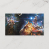 Kat in de ruimte visitekaartje (Achterkant)