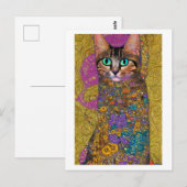 kat - in de stijl van Klimt Briefkaart (Voorkant / Achterkant)