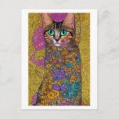 kat - in de stijl van Klimt Briefkaart (Voorkant)