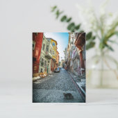 Kat in de straat van Istanboel Briefkaart (Staand voorkant)