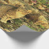 Kat in de tuin cadeaupapier (Hoek)