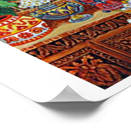 Kat in de tuin van Louis Wain Poster (Hoek)