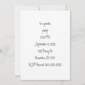 Kat in de tuinuitnodiging/kaart kaart (Achterkant)