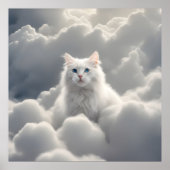 Kat in de wolken poster (Voorkant)