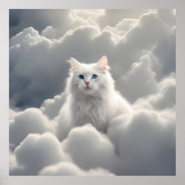 Kat in de wolken poster