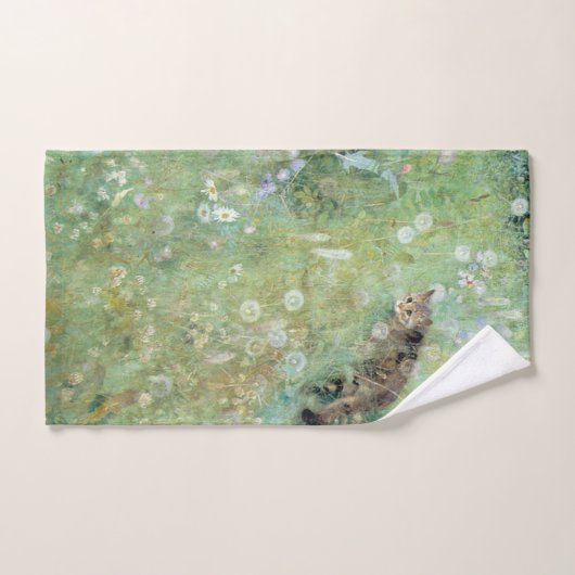 Kat in de zomerweide, Bruno Liljefors Handdoek (Handdoek)