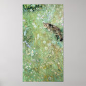 Kat in de zomerweide, Bruno Liljefors Poster (Voorkant)