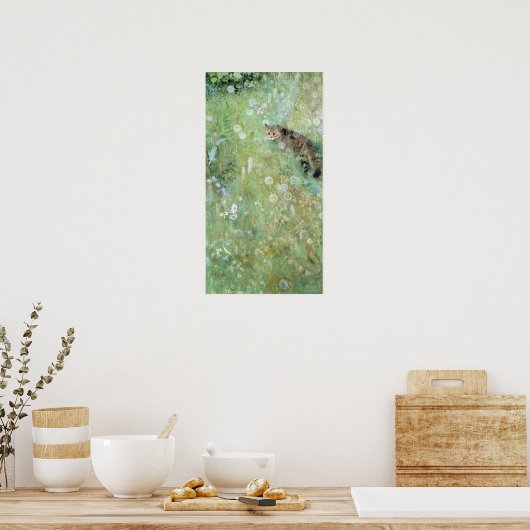 Kat in de zomerweide, Bruno Liljefors Poster (Keuken)