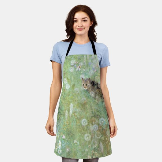 Kat in de zomerweide, Bruno Liljefors Schort (Gedragen)