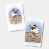 Kat in Doos Badge (Voor- en achterkant)