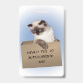 Kat in Doos Badge (Achterkant)