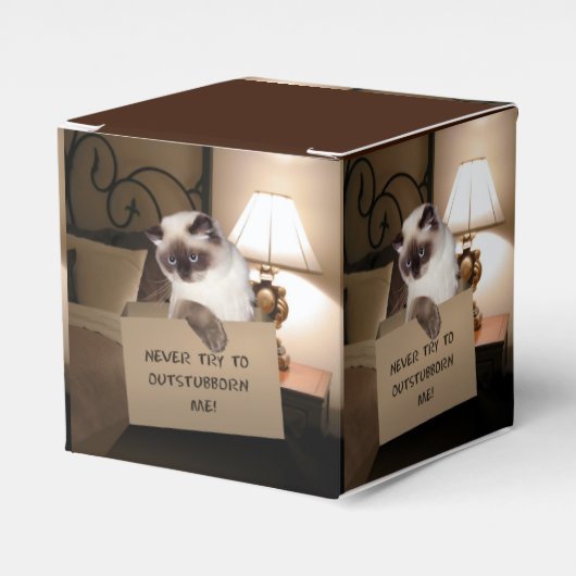 Kat in doos bedankdoosjes (Voorkant Zijde)