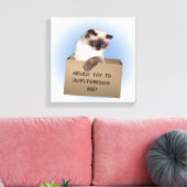 Kat in doos canvas afdruk (Insitu (Woonkamer))