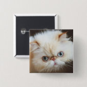 Kat in doos vierkante button 5,1 cm (Voorkant /achterkant)