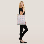 Kat in een bekerpatroon 01 W Tote Bag (Op model)
