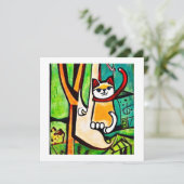 Kat in een boom (Staand voorkant)