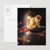 Kat in een boot briefkaart (Voorkant / Achterkant)