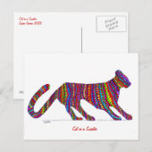Kat in een Briefkaart van Sweater (Voorkant / Achterkant)