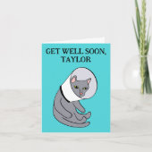 Kat in een centrale kraag op maat kaart (Voorkant)