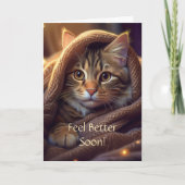 Kat in een deken krijgen goed Kaart (Voorkant)